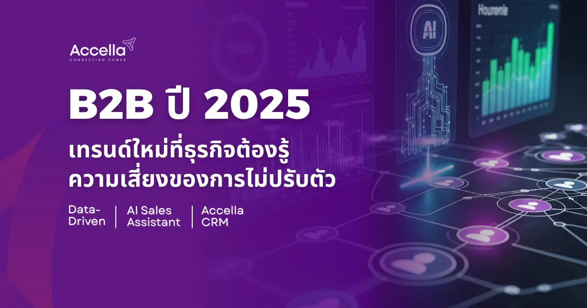 การหาลูกค้า B2B ปี 2025 — เทรนด์ใหม่ Data-Driven, AI Sales Assistant และ Accella CRM